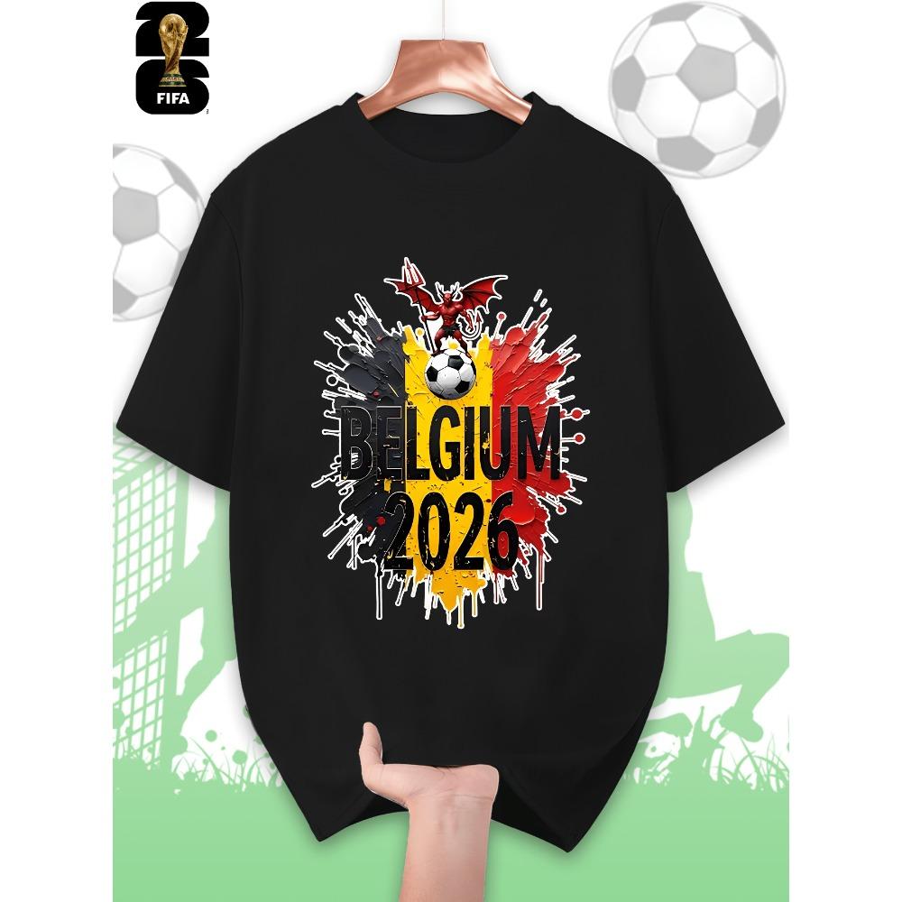 The 2026 FIFA-themed Men's Short-sleeved T-shirt, Featuring a FIFA Football Design