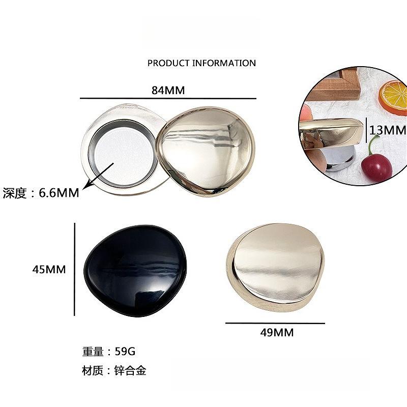 Zinc Alloy Solid Perfume Container, Rotary Open Close Travel Balm Box, Refillable Portable Cosmetic Case