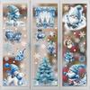New Christmas Window Stickers White Christmas Snowman Christmas Tree Static Stickers Windows Christmas Decoration Stickers