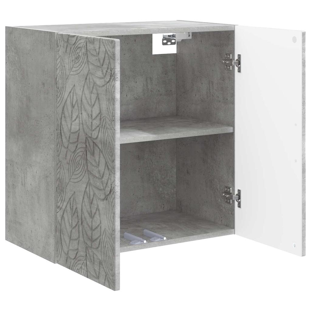 Wall Mounted Cabinet Concrete Grey 59 x 31 x 60 cm Particleboard