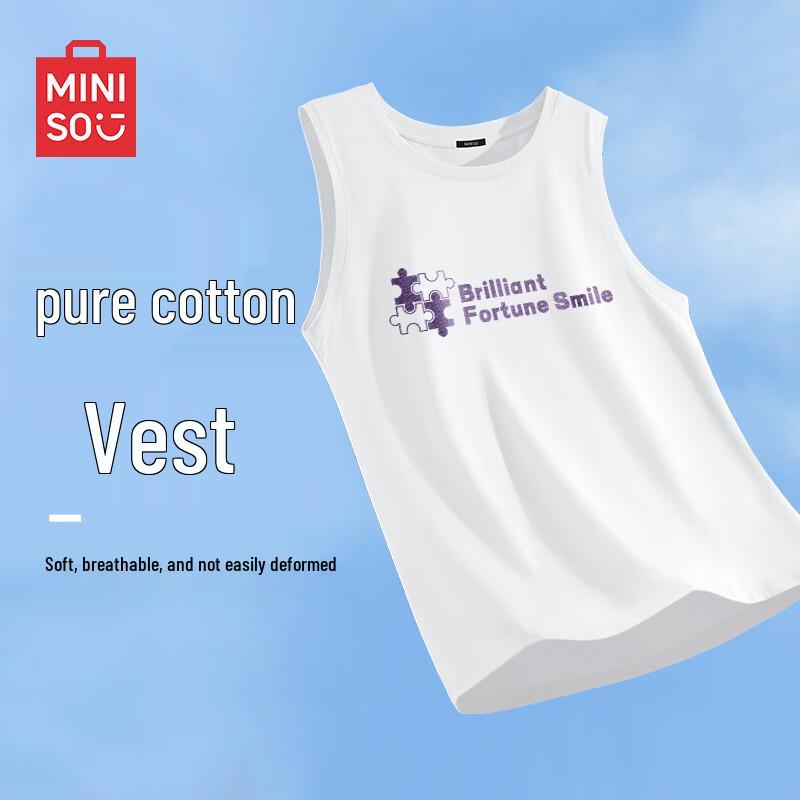 MINISO Мужская повседневная майка-жилет без рукавов M