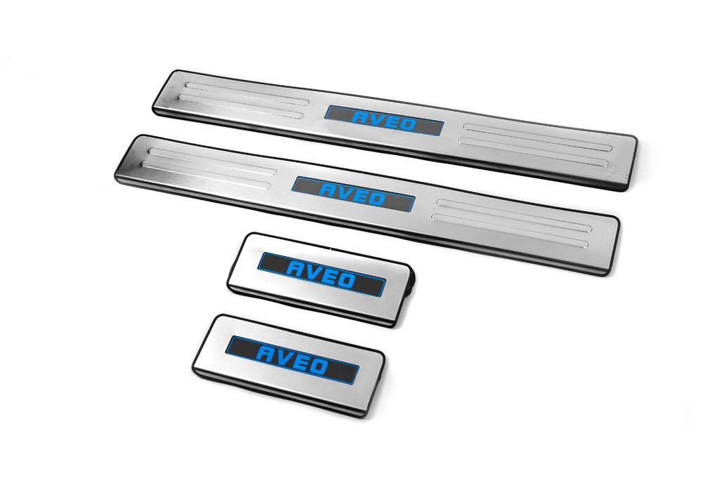 Door Sills Libao (4 Pcs., Stainless Steel) for Chevrolet Aveo T300 2011-2020