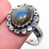 Labradorite Gemstone Handmade 925 Sterling Silver Jewelry Ring Size 10.5