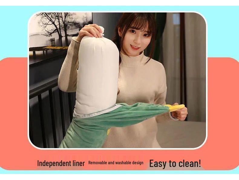 Washable Cylindrical Bolster Pillow for Sleeping, Leg Clamping, and Back Support