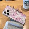 Pastel Pink Chibi Anime Girl Pattern Phone Case for iPhone 17 16 15 14 13 12 11 16E Series Pro Max Plus Double Layer Protection