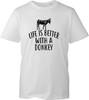 Men's Funny Shirt Life Is Better With A Funny Farm Donkey GIft Casual T-Shirt