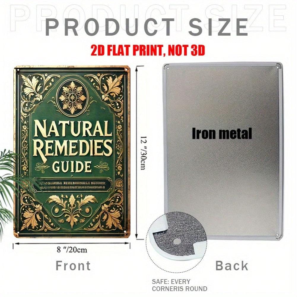 

Vintage Herbal Medicine Metal Wall Sign 12x8 Inch Retro Therapy Decor 20x30 разноцветный