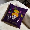 Easter Flower Skeleton Cushion Cover Soft Decorative Pillow Case Suitable For Bedroom Sofa Car Travel Use