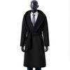 Winter Wool Cashmere Hooded Bathrobe: Long, Cozy, Belted Outerwear Coat Without Buttons