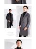 Men's Mid-Length Double-Faced Wool Cashmere Overcoat with Suit Collar