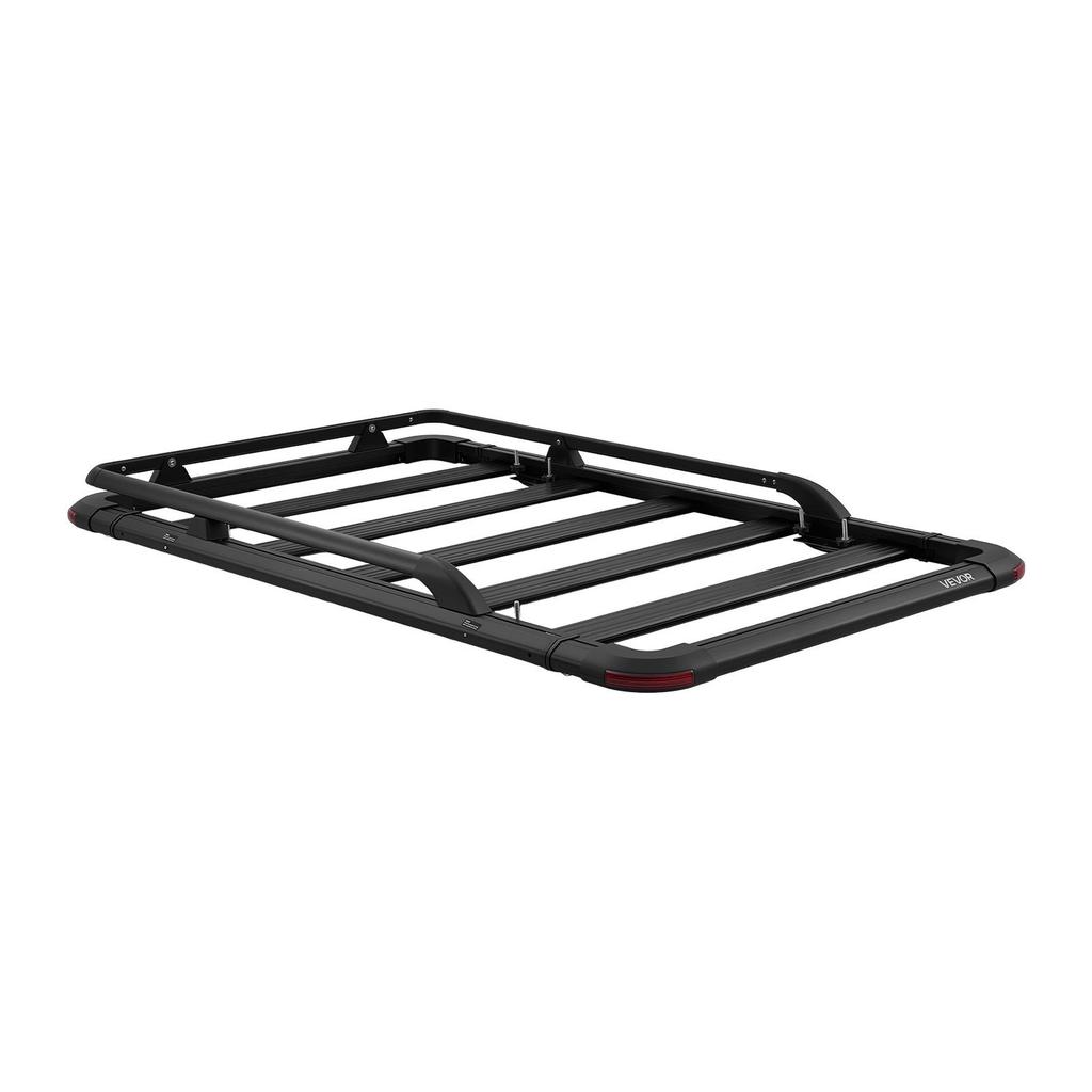 Roof Rack Cargo Basket, 1626 x 990 x 115 mm, Heavy Duty Roof Top Carrier Basket with Extension, 90.72 kg Capacity, All-Weather Car Top Luggage Holder,