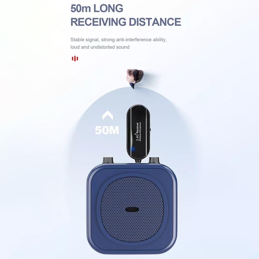 2.4G Headset Wireless Microphone Kit Transmitter with Receiver for Voice Amplifier Speaker Teaching Stage Guide