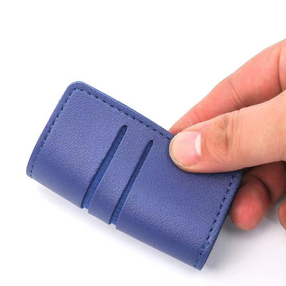 High Quality Ultra-thin ID Card Holders PU Leather Mini Card Package Business Card Wallet Women Men