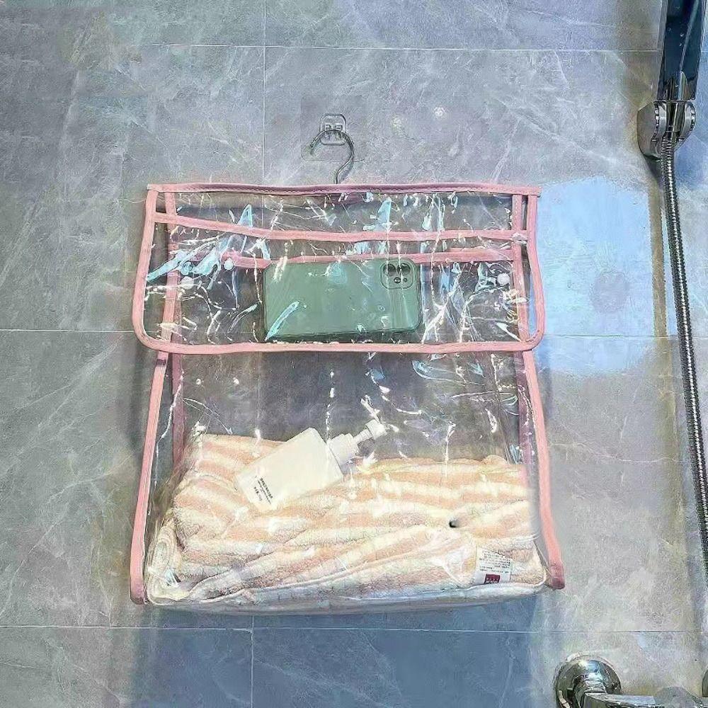 PVC Wall Hanging Bag Waterproof Shower Accessories High Quality Toiletries Organizer  for Bathroom