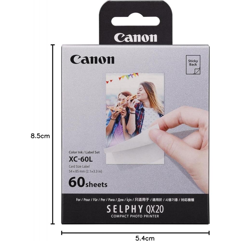 Canon Qx20 EXclusive Color Ink Label Set Xc 60l Card Size 60 Sheets