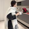 2025 Women's Scarf Winter Warm Thick Shawl Wraps Fashion Solid Color Pashmina Muffler Long Tassel Hijab Stoles Bufanda Cashmere