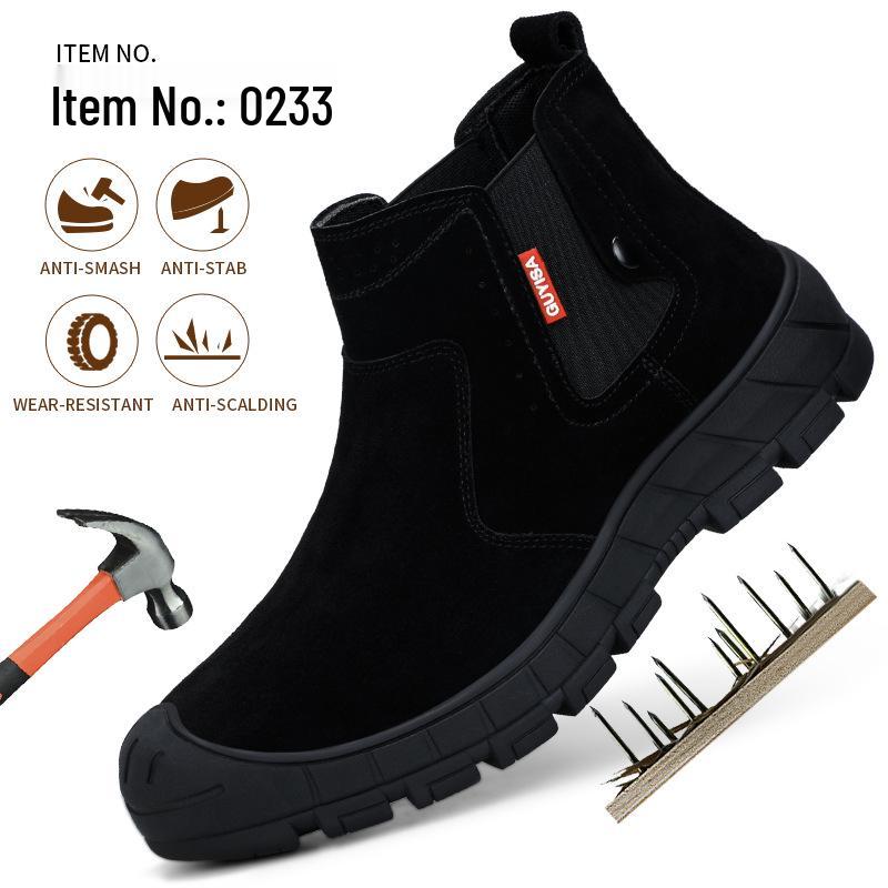 Men's Work Safety Shoes, Anti-smash, Puncture & Heat Resistant, Fireproof Welders' Footwear