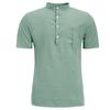 Herren Sommer Neue Baumwolle Hanf Knopf Kurze Ärmel Mode Große Bluse Top