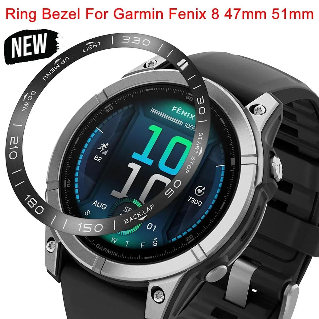 Watch Bumper Cover Ring Bezel For Garmin Fenix 8 47mm 51mm Bezel Metal Case Cover Protector Anti Scratch Fenix 8 51 Accessories