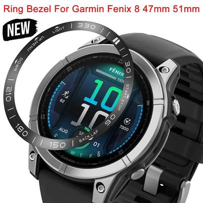Watch Bumper Cover Ring Bezel For Garmin Fenix 8 47mm 51mm Bezel Metal Case Cover Protector Anti Scratch Fenix 8 51 Accessories