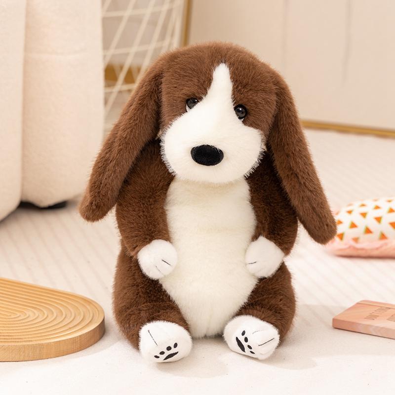 45Cm Cartoon High Quality Sitting Dachshand Dog Plush Doll Pillow Soft Big Ears Dog Animal Stuffed Toy Home Decor Gift For Kids