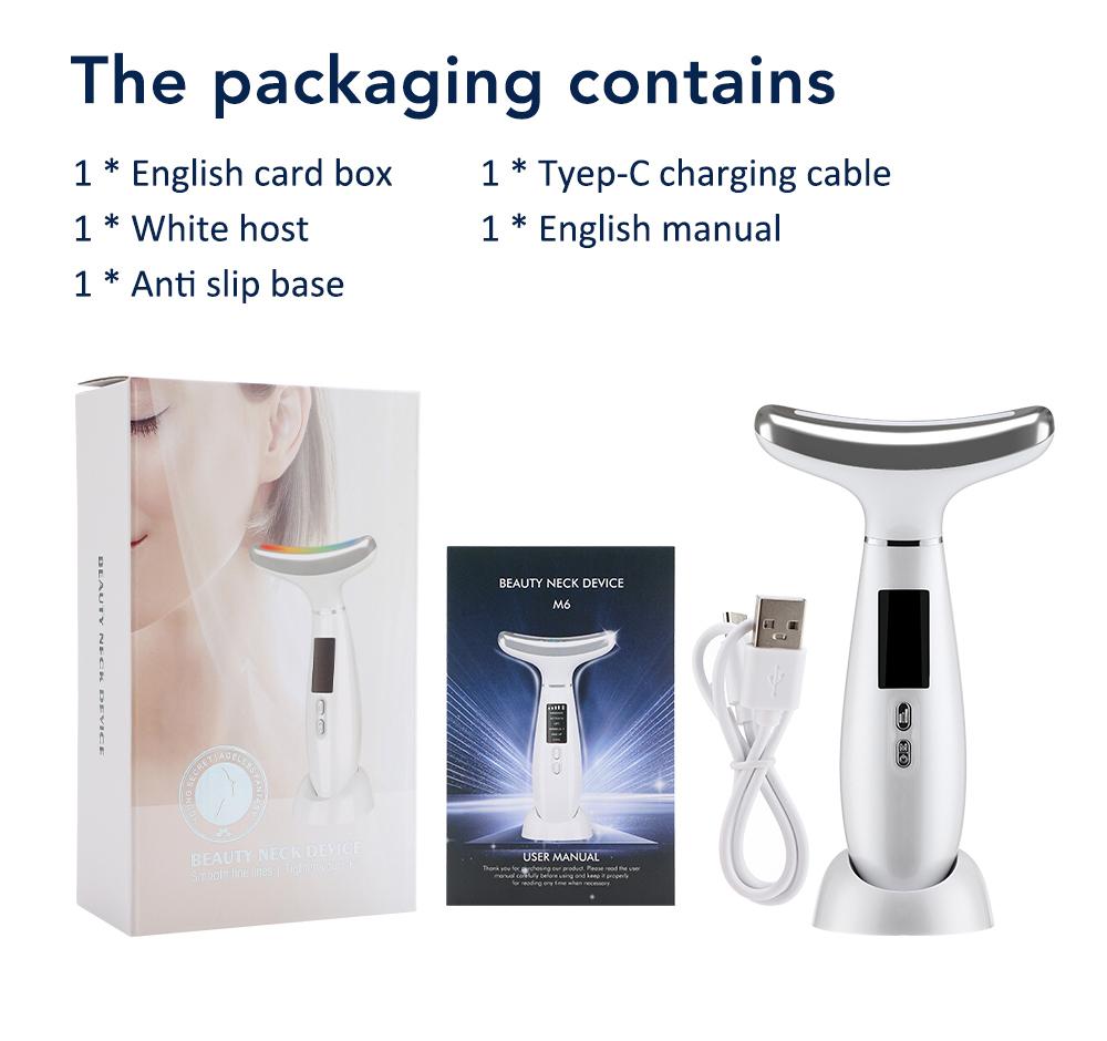 EMS Facial Lifting Massager Ice Hot Compress Neck Beauty Device Double Chin Remover Skin Lift Firming Beauty Massage Device