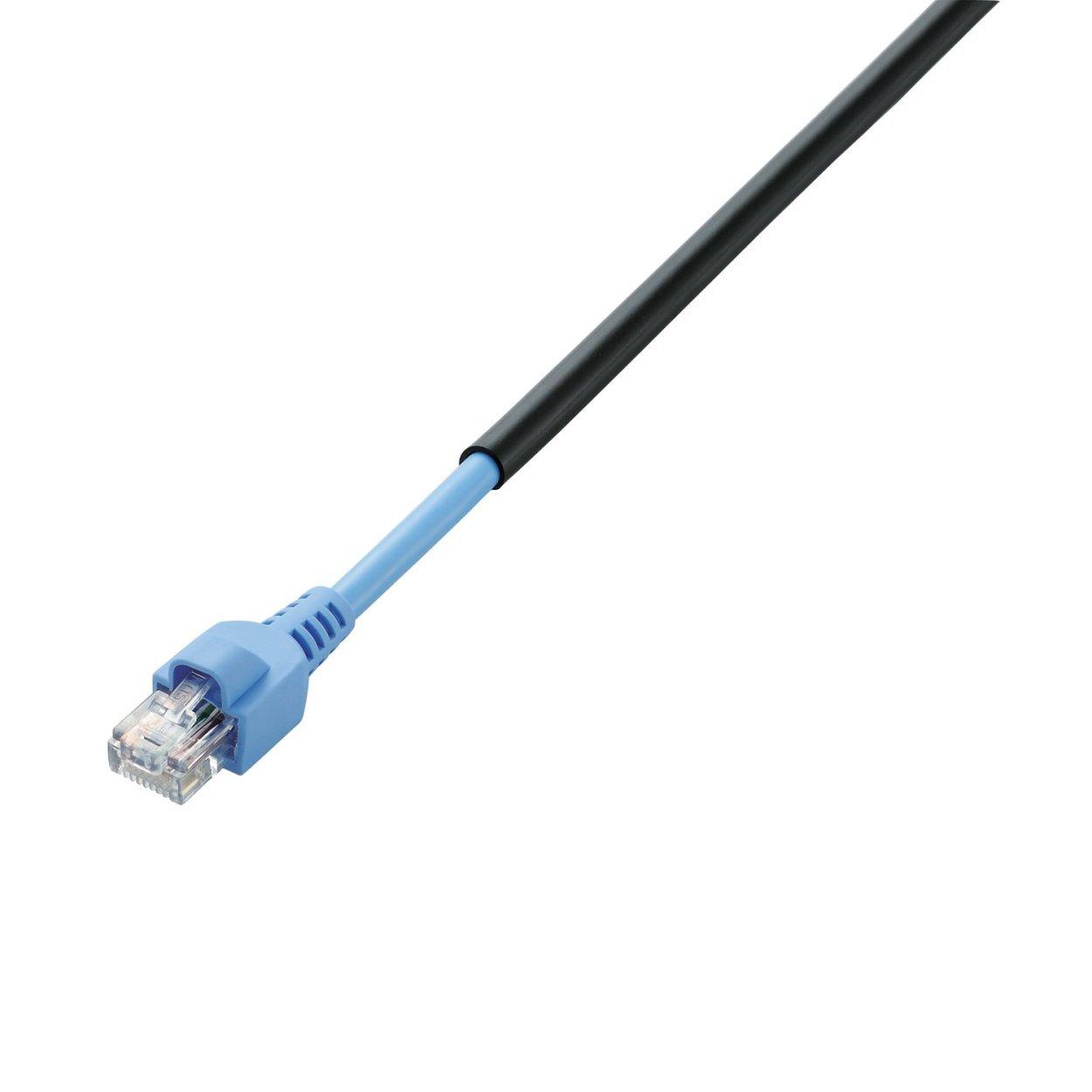 

ELECOM LAN Cable 10m Nail Break Prevention Protective Cover Outdoor Suitable CAT5e Black LD-VAPFR/BK10 чорний