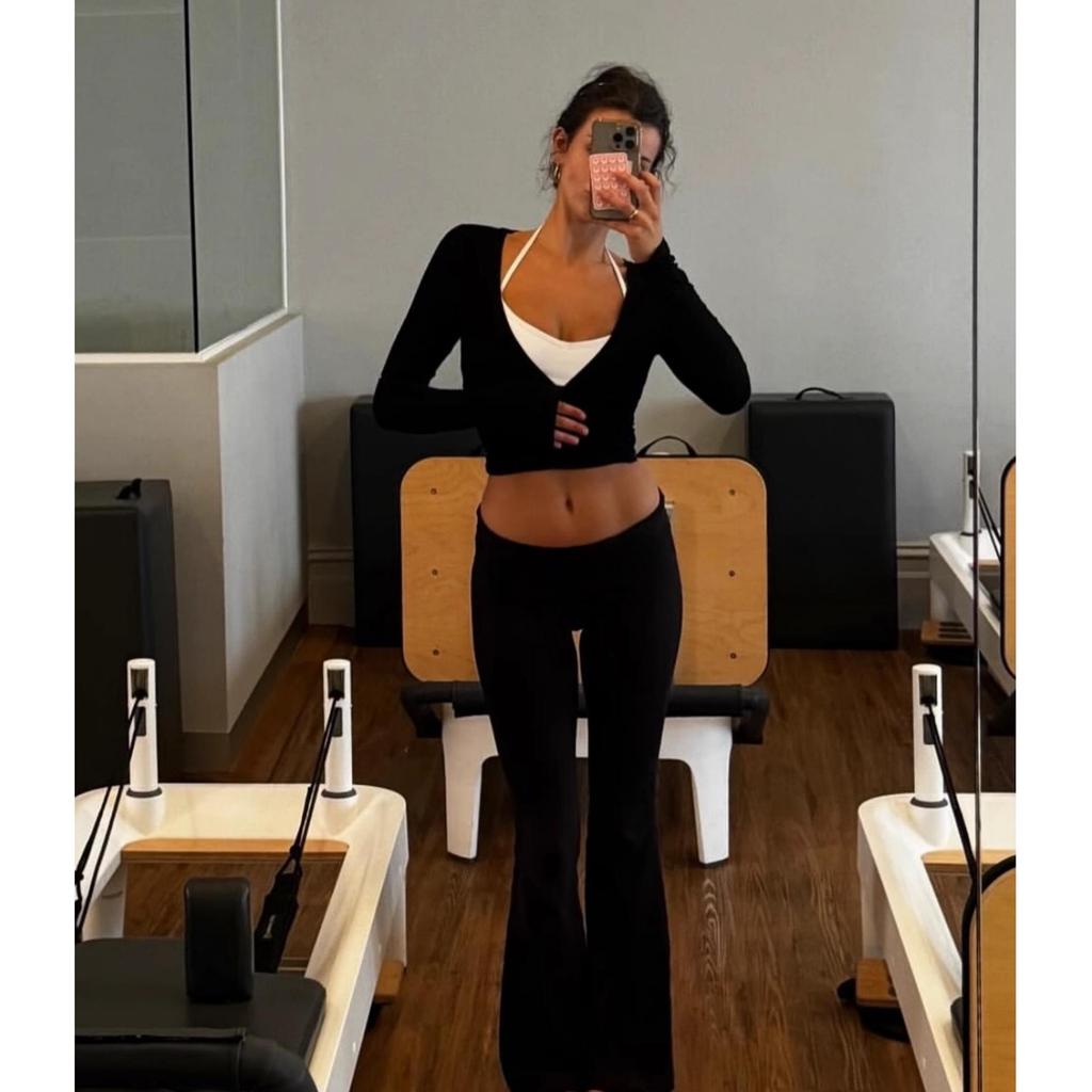 European & American Lace-Up Long Sleeve Cardigan: Stretchy, Slimming, Yoga & Pilates Wear (1777)