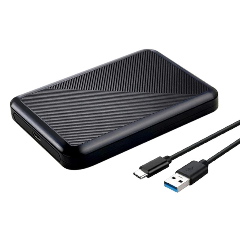 Portable Type C 2.5in SSDs Hard Drive Case for SATAs Drives Featuring Fast USB3.1 Connectivity 2.5Inch Hard Disk Box