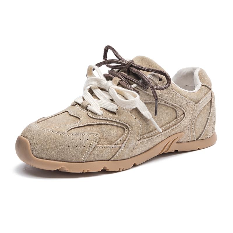 

Женские кроссовки Нескользящие немецкие тренировочные туфли для женщин Плоские Большого размера Натуральная кожа Беговые женские туфли 35