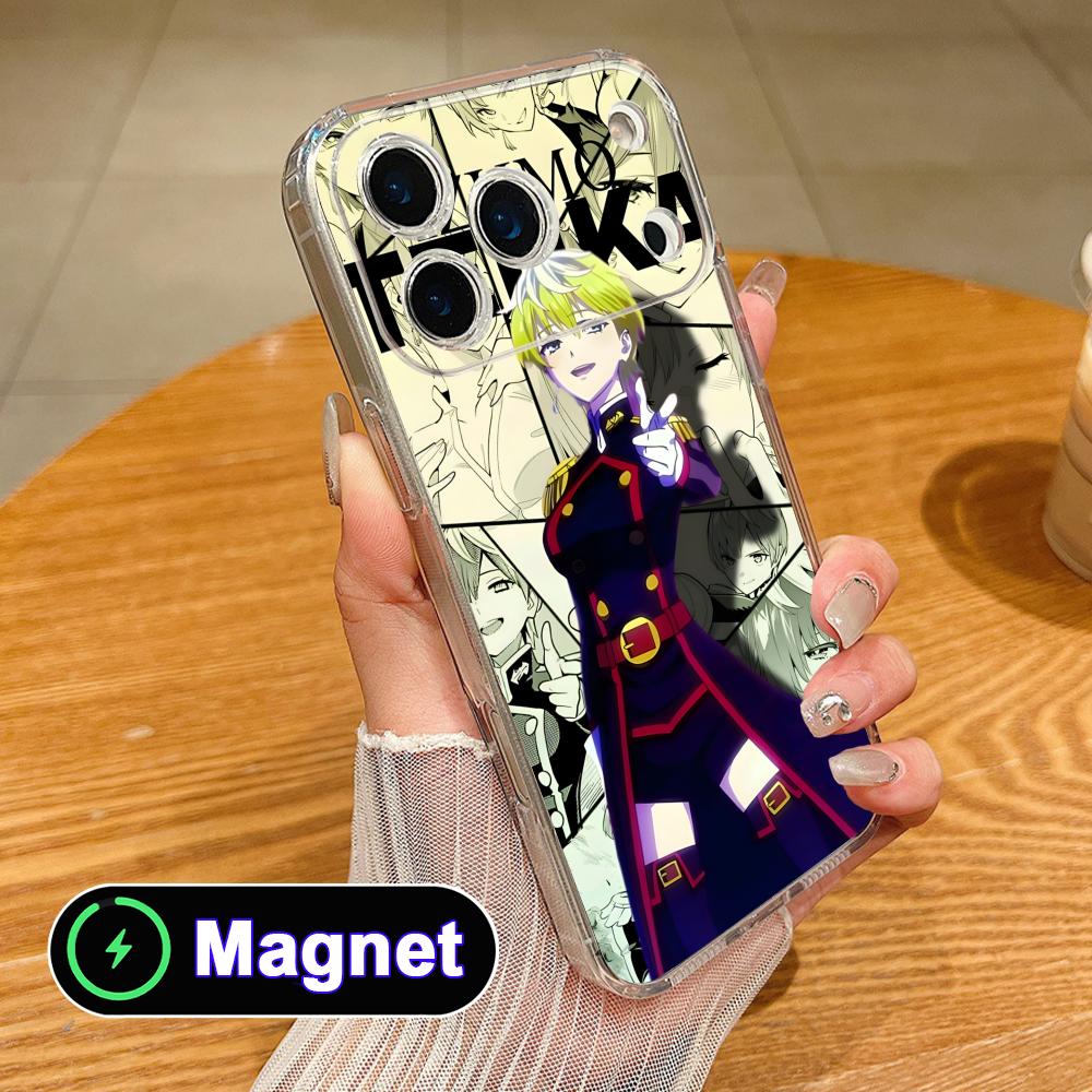 Mato seihei no slave Tenka Izumo Clear Magsafe Mobile Phone Case for iPhone 17 16 15 14 13 12 11 Air Pro Max Plus Mini Colorful
