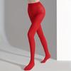 Musikfestival Tunn Röd Strumpbyxor, Bekväma Elastiska Höga Midja Fotade Strumpbyxor, Damstrumpor & Strumpvaror