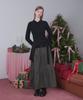 Micene Naomi Check Tiered Long Skirt