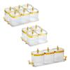 Condiment Jar with Tray and Lid Storage Container Seasoning Jar Divided Seasoning Box for Party Salt Nuts Dish Cruet Pepper