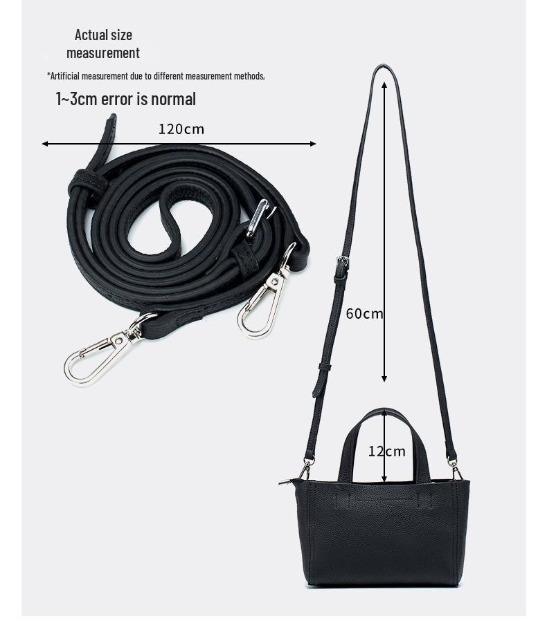 Genuine Leather Fashion Crossbody Bag - Women's Small Square Shoulder Tote