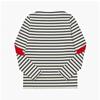 Saint JameS Bojan Stripe Elbow Heart Patch Women S Long Sleeve Tee 8649
