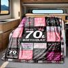 Birthday Celebration Customize Your Name Rv Blanket Soft Warm Lightweight Allseason Multipurpose Throw For Travel Camping Picnic Sofa Bed Living Room