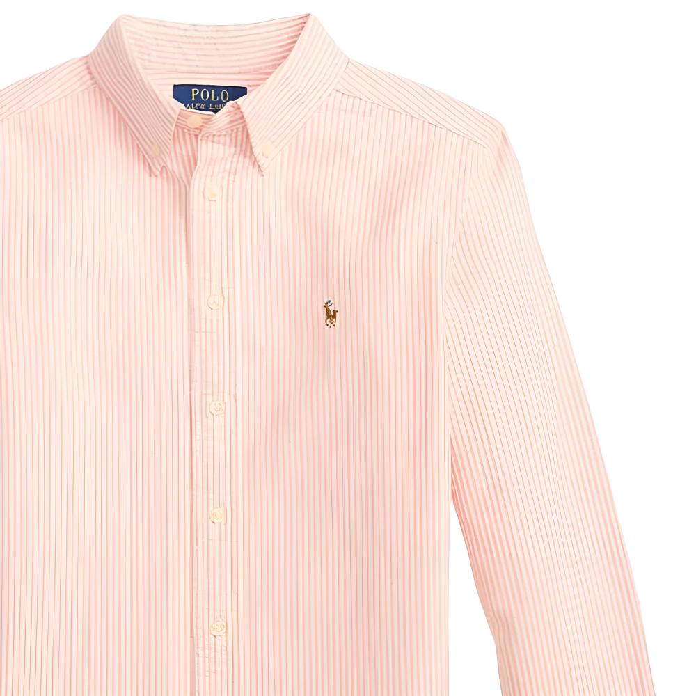 Polo Ralph Lauren Casual Shirt Pony Embroidered Striped Cotton Oxford Long Sleeve Button Front Standard Fit Kids Kids shirts 323A12752-003