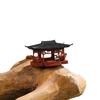 Miniature Pavilion Figurine Bonsai Nament Garden Decor Micro Landscape Statue Gazebo Model Zen Garden Supplies Yard Rockery