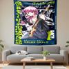 Drunk Anime Girl Tapestry Wall Hanging, Japanese Manga Music Comic Art, Kawaii Wall Decor for Bedroom Living Room Dorm