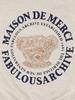 LA MAISON STUDIO [Fleece Line Selection] Women'S Crop Bear Friends Embossed Embroidery Sweatshirt Oatmeal Navy (Fcb3Ts355W)