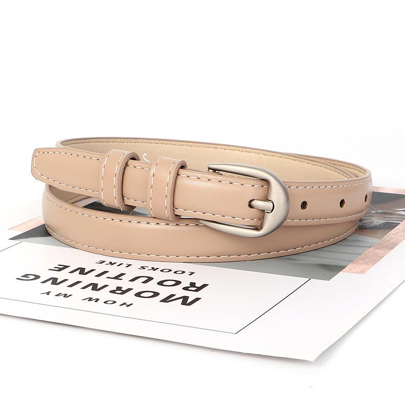 Light luxury silver needle buckle women's belt and fashionable women's belt jacket skirt jeans belt