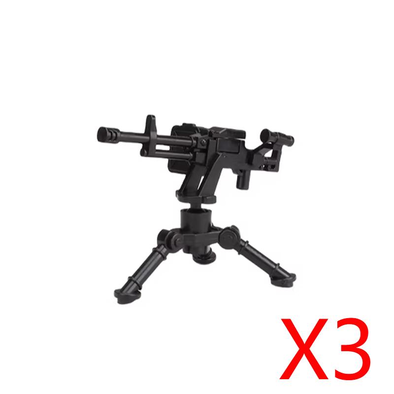 Army WWII Soldier Figure Armaments Brick Playset Gatling M2 Heavy Machine Aviation Gun NSV Bullet Chain Mortar ZB53 Toys Playsetss T12
