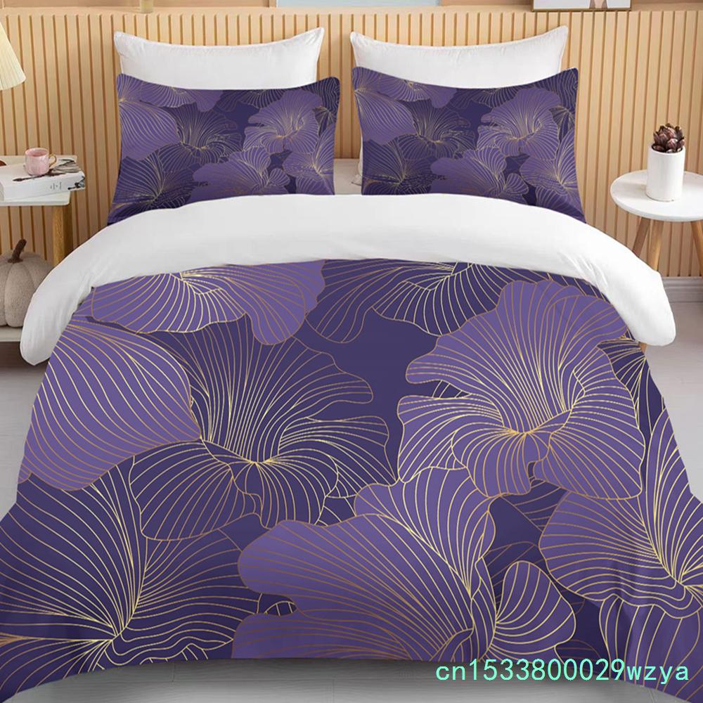 Botanische Bloem Tweepersoons Dekbedovertrek Bed Europese Beddengoedsets Hometextiel Luxe Kussenslopen Slaapkamer Beddengoedsets