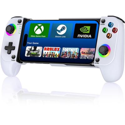 Wireless Smartphone Controller for iOS/Android, Extendable Mobile Game Controller, Compatible with PS Remote Play/Xbox Cloud/Steam Link/GeForce Now Ga