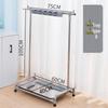 Movable Floor-Standing Stainless Steel Broom and Mop Holder