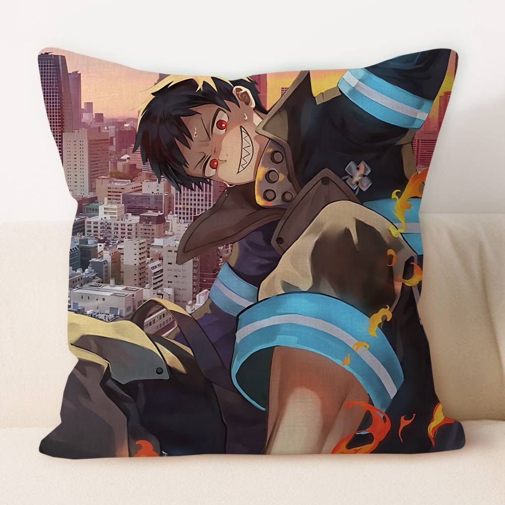 S-Shinra Kusakabe 45*45cm Cushion Cover Pillow Cover Decor Pillowcase Home Pillowcase For Couch Pillow