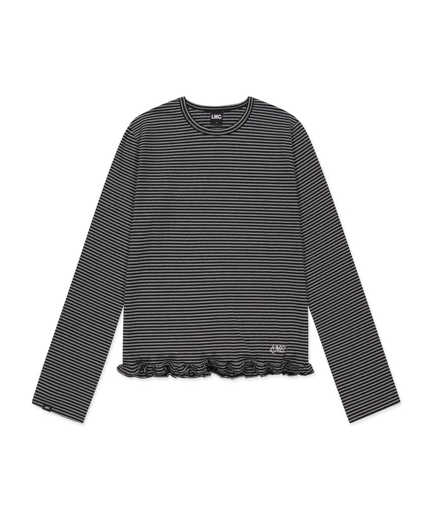 LMC Wm Frill Long Slv Tee Black
