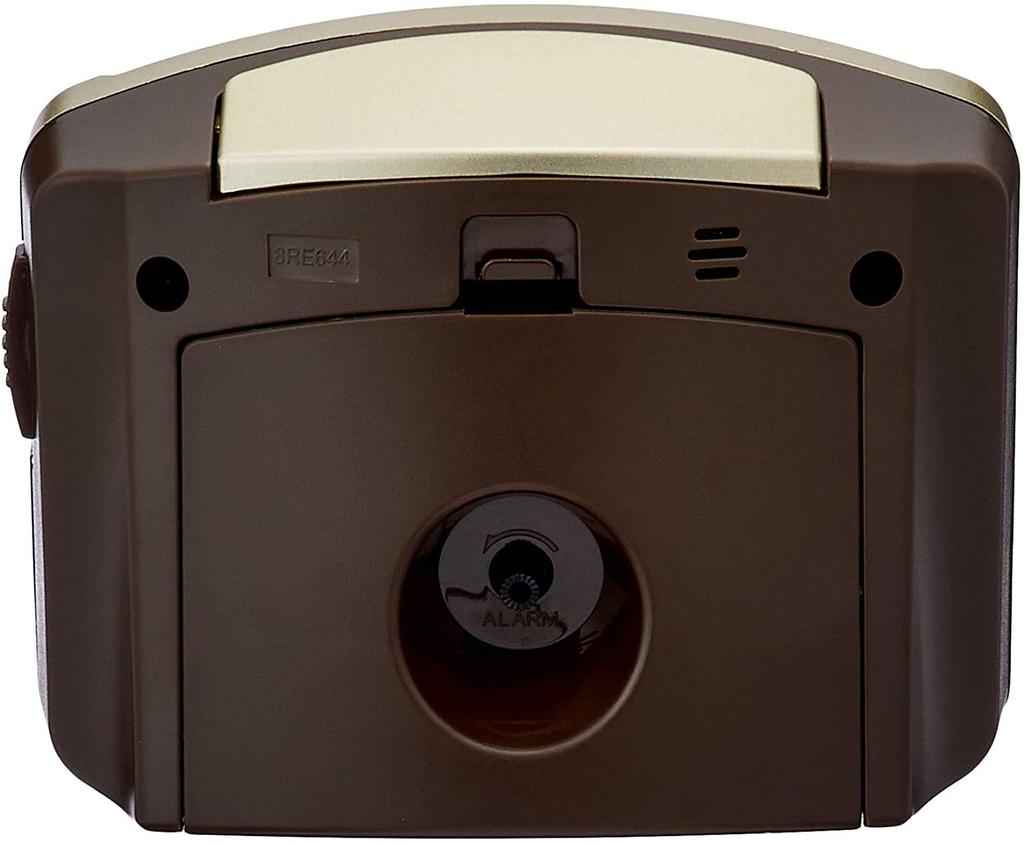 RHYTHM Alarm Electronic Sound Dark Automatic Continuous Second x x 8RE644SR23 Clock, Analog, Alarm, Light, Turn-On, Hand, Brown, 11.1 13.7 7.3 cm,