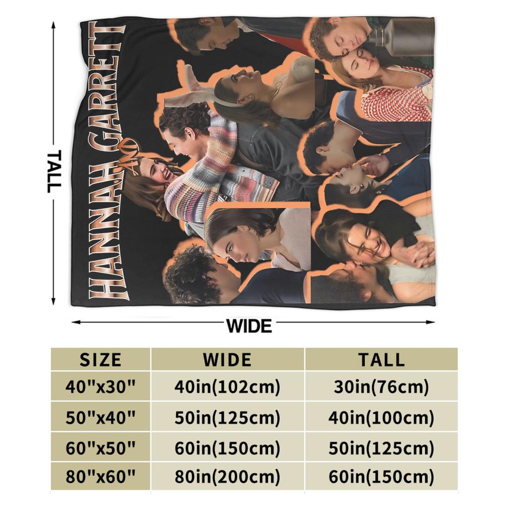 Off Campus Hannah Wells Garrett Graham Wool Blanket  Throw Blanket for  Sofa Bedding Lounge Plush Thin Quilt,